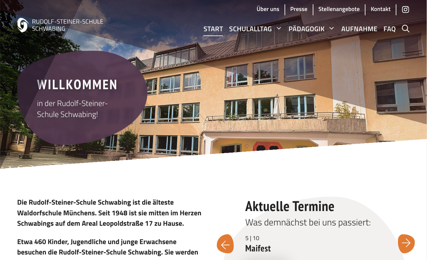 Website für das Goethe-Institut