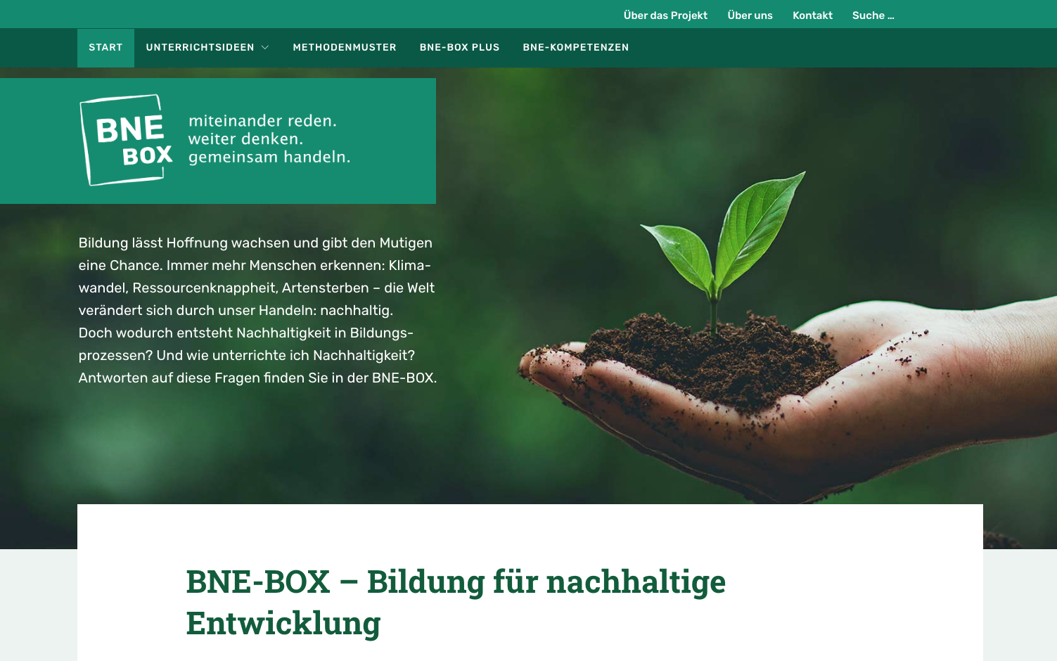 Website für das Goethe-Institut