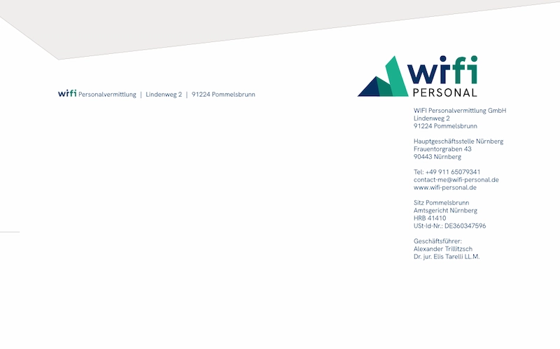 Logo-Design und Geschäftsausstattung für eine Personalvermittlungsagentur in Nürnberg