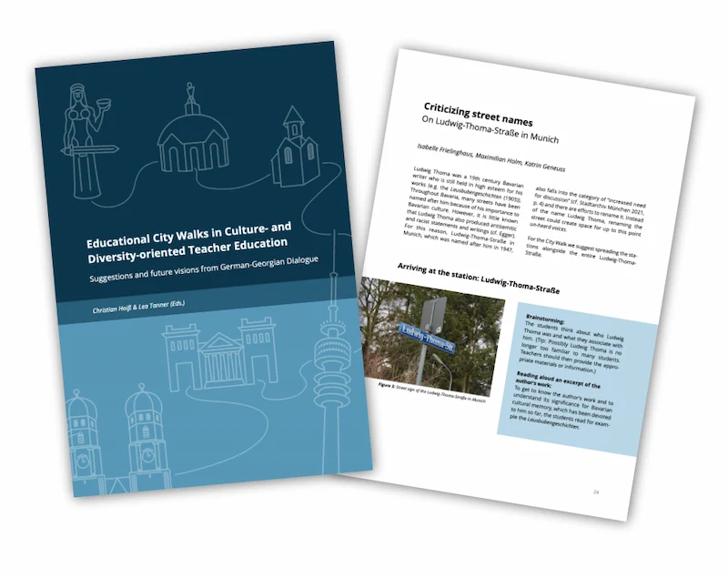 Illustration und Layout einer elektronischen Publikation der LMU München