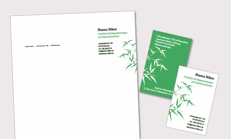 Logo-Design und Geschäftsausstattung für eine Naturheilpraxis