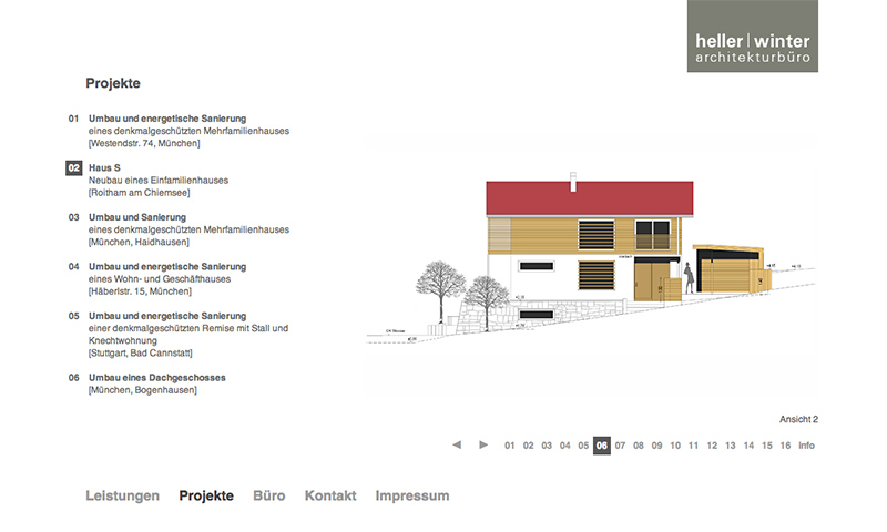 Website für ein Architekturbüro