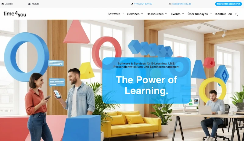Website für das Unternehmen time4you GmbH Karlsruhe